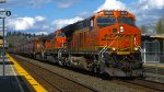 BNSF 3809 Leads a Grainer South